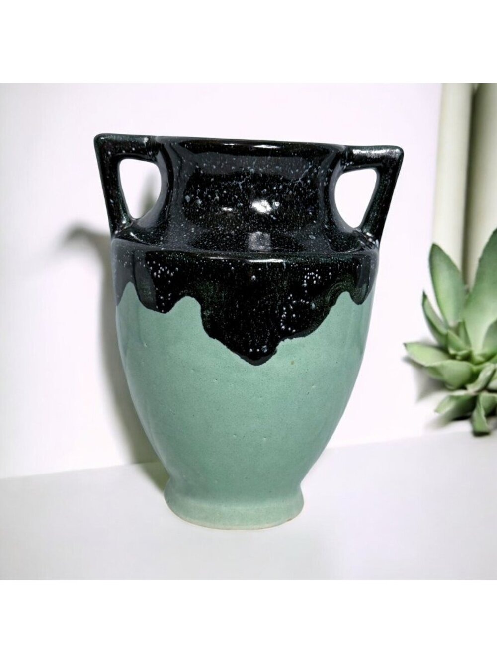 Zanesville Stoneware Double-Handled Large 8" Vase #792